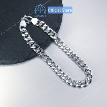 Lắc Tay Cuban Facets Bạc 925