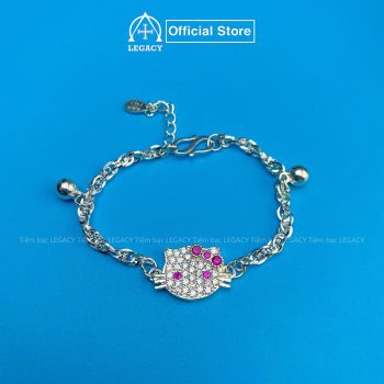 Lắc Mèo Kitty Trẻ Em Bạc s925 (To)