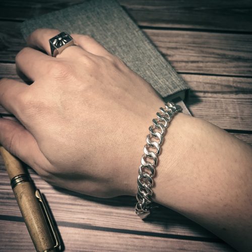 Lắc Tay Nam Cuban Bạc Ta - Hình ảnh 5