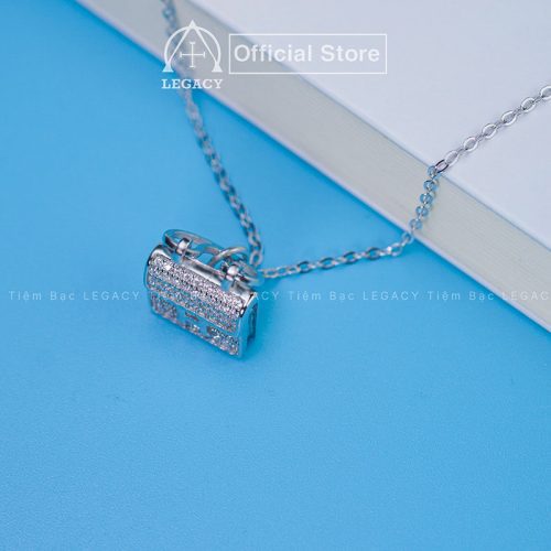 Mặt Dây Chuyền Túi Hermes Bạc Italy s925 - Hình ảnh 3